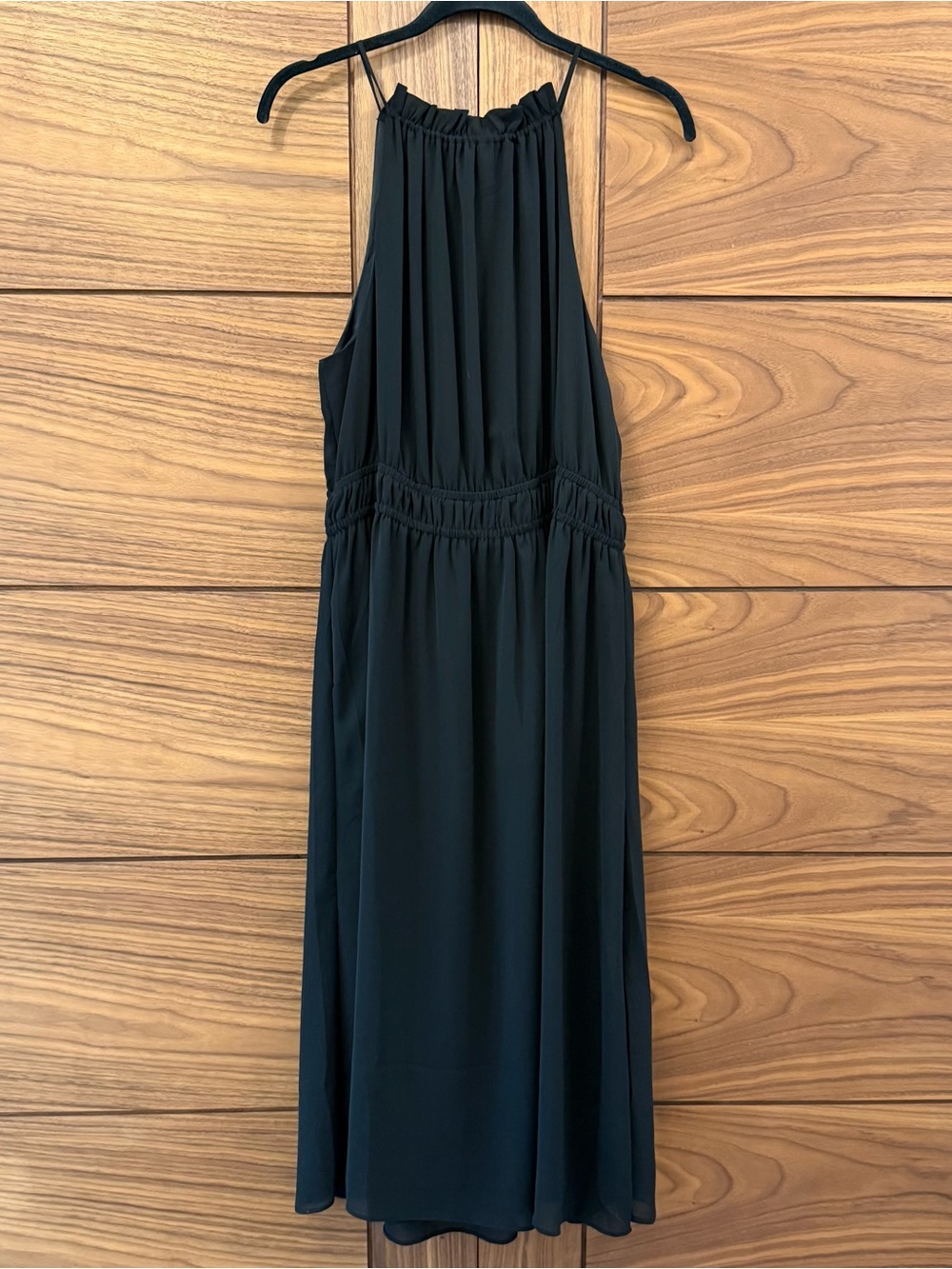 H&M Black Maxi Dress with Smocked Waist